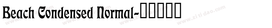 Beach Condensed Normal字体转换
